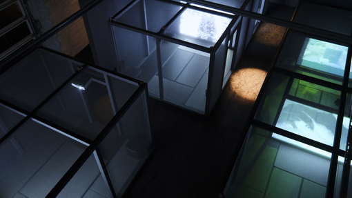 Ho Tzu Nyen, Hotel Aporia, 6-channel video projections (4:3 format, colour, and 24-channel sound, 84 min), 2019. Photo: Fire Station, 2026.