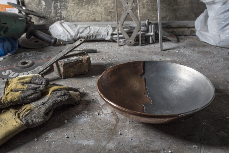 Copper and Zinc Dual Bowl