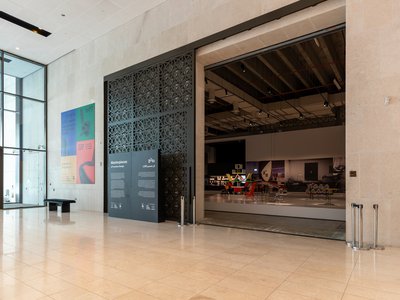 Entrance of a gallery space