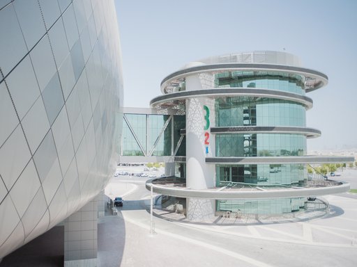 Exterior of 3-2-1 Qatar Olympic Sports Museum