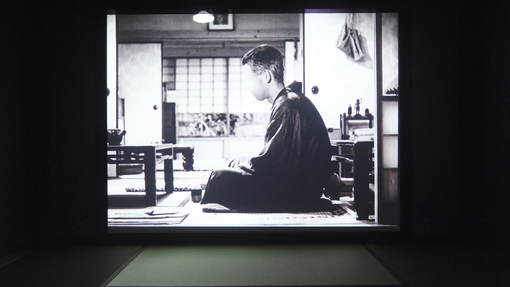 Ho Tzu Nyen, Hotel Aporia, 6-channel video projections (4:3 format, colour, and 24-channel sound, 84 min), 2019. Photo: Fire Station, 2026.