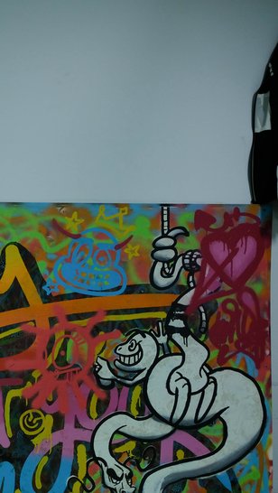 Aisha Al-Fadhala's studio at the Fire Station.