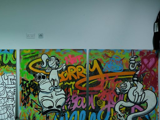 Aisha Al-Fadhala's studio at the Fire Station.