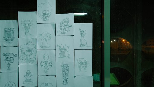 Aisha Al-Fadhala's studio at the Fire Station