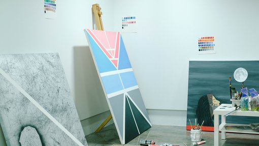 Aisha Al-Malki's studio at the Fire Station.