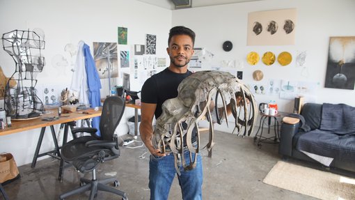 Mohammed Faraj Al-Suwaidi's studio.