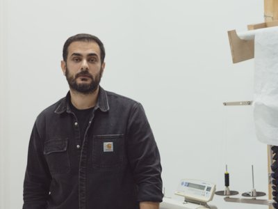 Designer posing for the camera