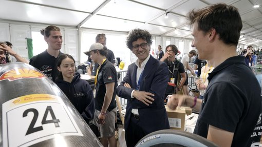 Team BME SharkTeam from Budapest competing in the Prototype–Internal Combustion Engine category