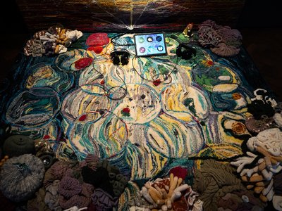 carpet in a dark room
