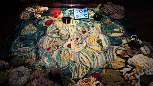 carpet in a dark room