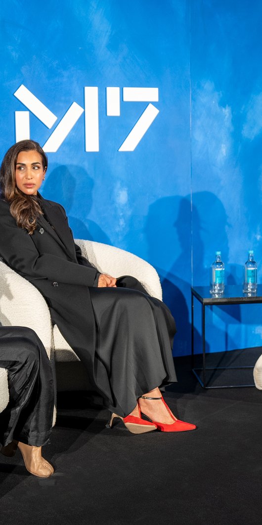 women on a panel discussion