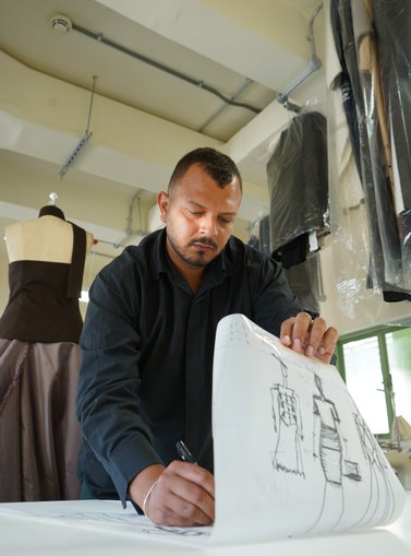 Image of a liwan studio resident in a fashion residency