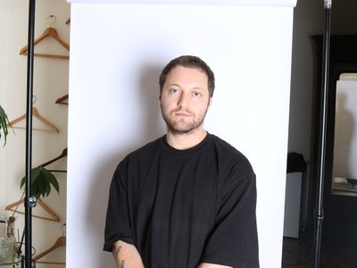 Designer looking into the camera