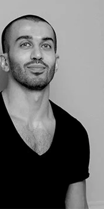 Black and white portrait designer