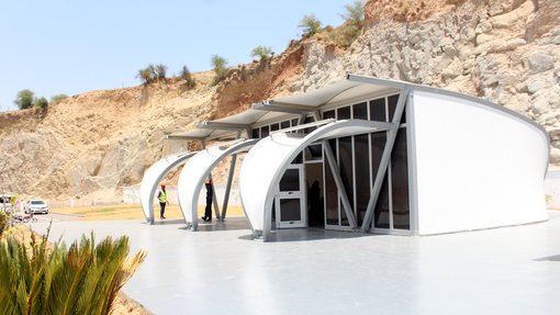 white building close up