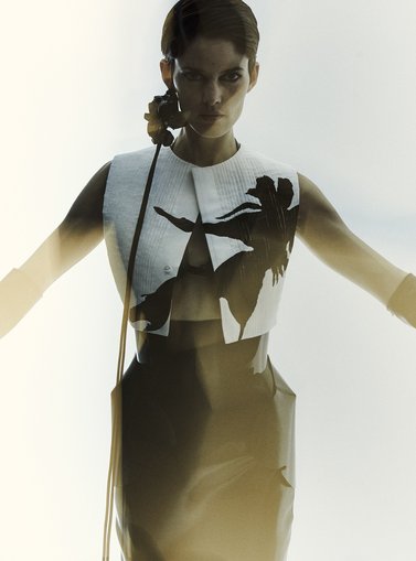 Model posing towards the camera