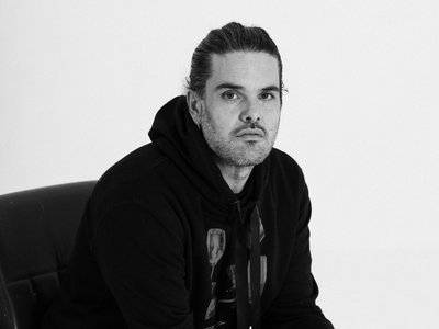 black and white portrait man