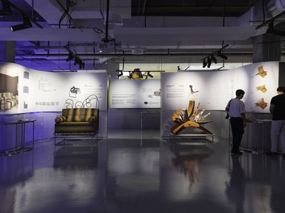 exhibition space with furniture