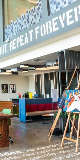 Colorful open working space