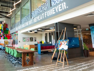 Colorful open working space