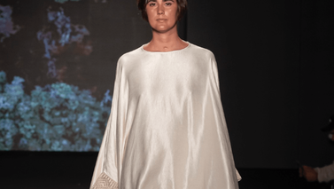 Model on the catwalk