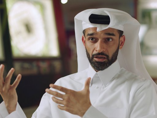 Video still of His Excellency Hassan Al Thawadi