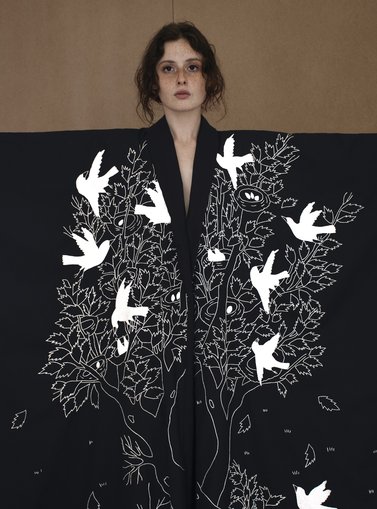 Model on the catwalk