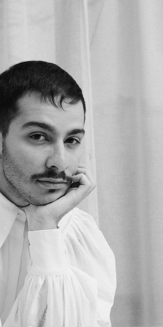 portrait of man with moustache