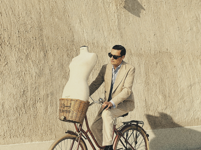 man on a bike