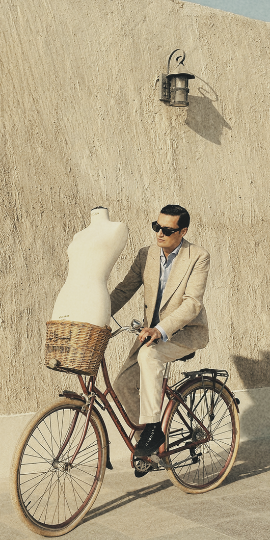 man on a bike
