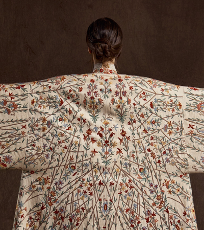 Back of an embroidered cape