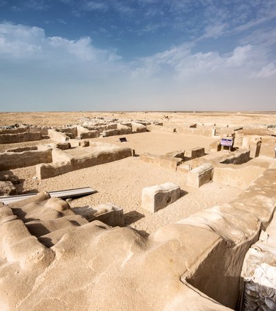 A view of the archaeological remains at the Al Zubarah heritage site