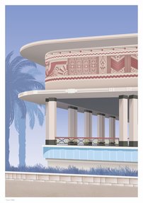 illustrated old building