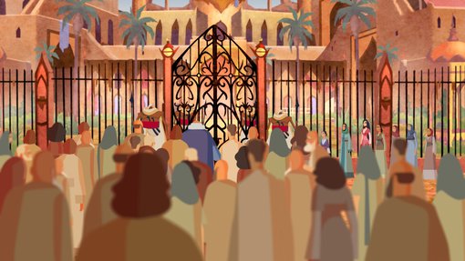Picture of a cartoon palace gate