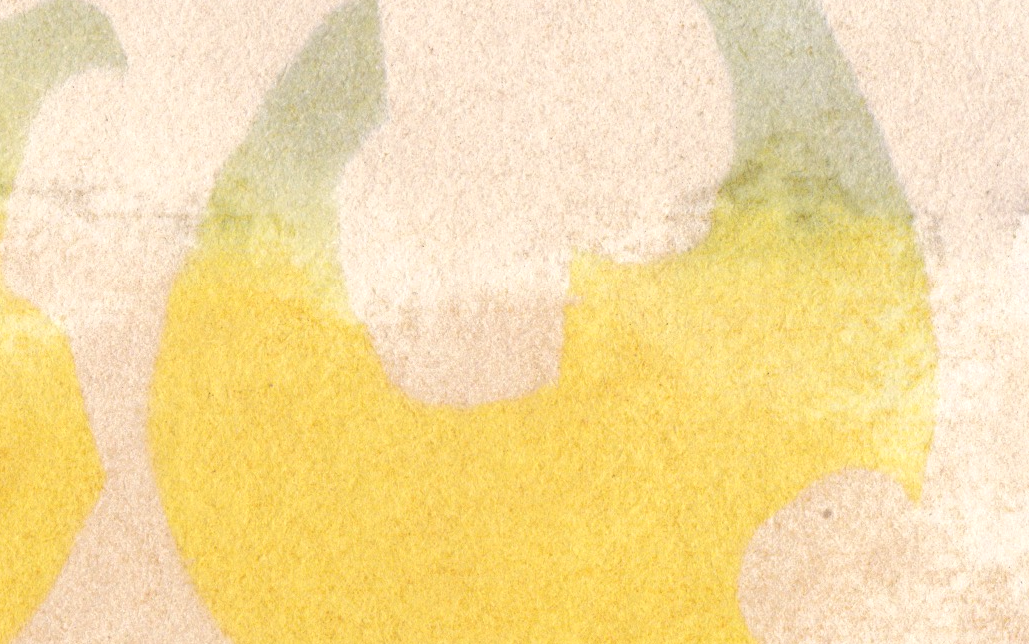 printed leaf in yellow