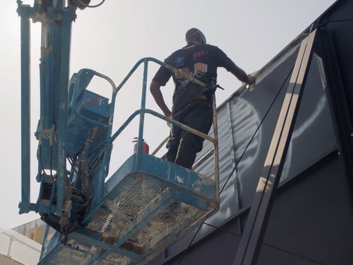 Virgil Abloh paints while reflecting on his creative practice